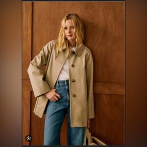 Sézane Carter Jacket in Light Beige Trench Coat